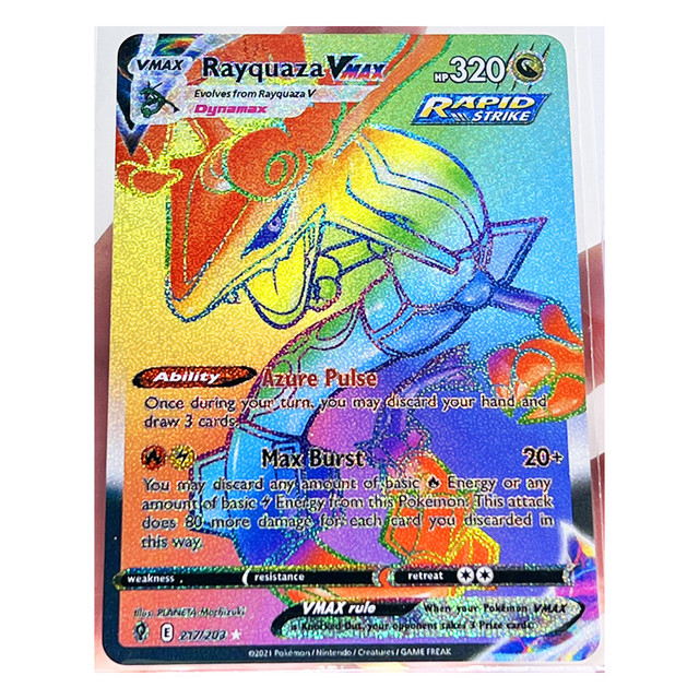 Pokemon Rayquaza Vmax Card  Pokemon Vmax Mega Rayquaza